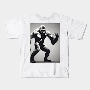 Gorilla Shadow Silhouette Anime Style Collection No. 162 Kids T-Shirt